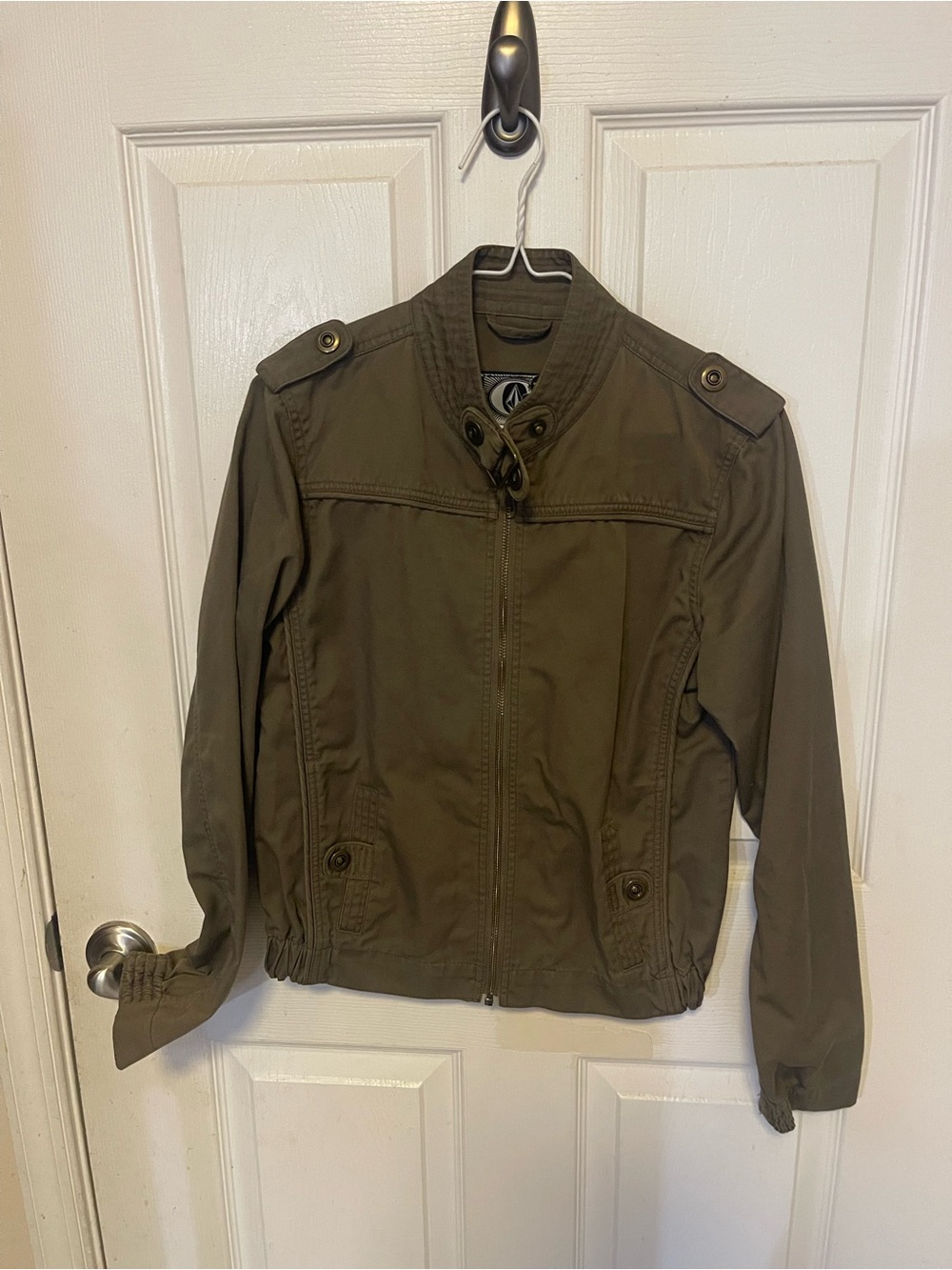 Volcom Olive Utility Military Jacket